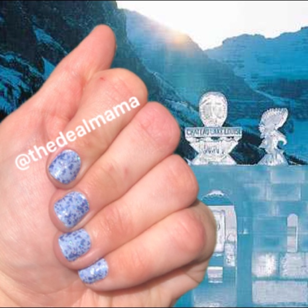 color street nails ice castle diy kit manicure sky blue chunky glitter - Picture 1 of 2